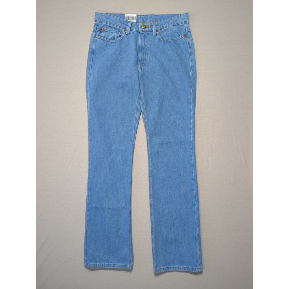 Polo Ralph Lauren Jeans Bootcut Blue Denim Studded Patch Women's 8x32